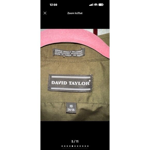 David Taylor PRONOT UOMO Shirts Long Sleeve Dress Button Up Men's 34/35 Lot Of 2 - Picture 5 of 12